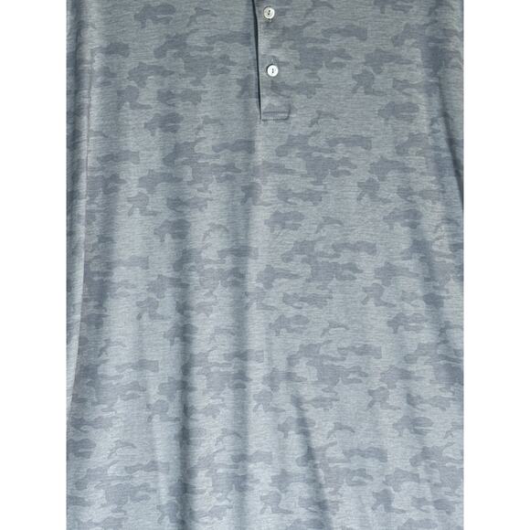 Peter Millar XXL Summer Comfort Polo Shirt Gray Camo Performance Golf Activewear - Picture 3 of 8